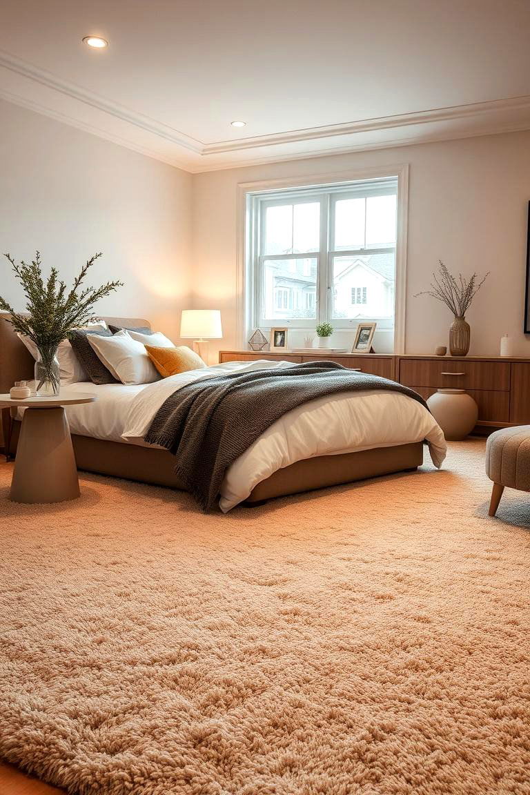 Soft Wool Carpet - 24 Bedroom Carpet Ideas