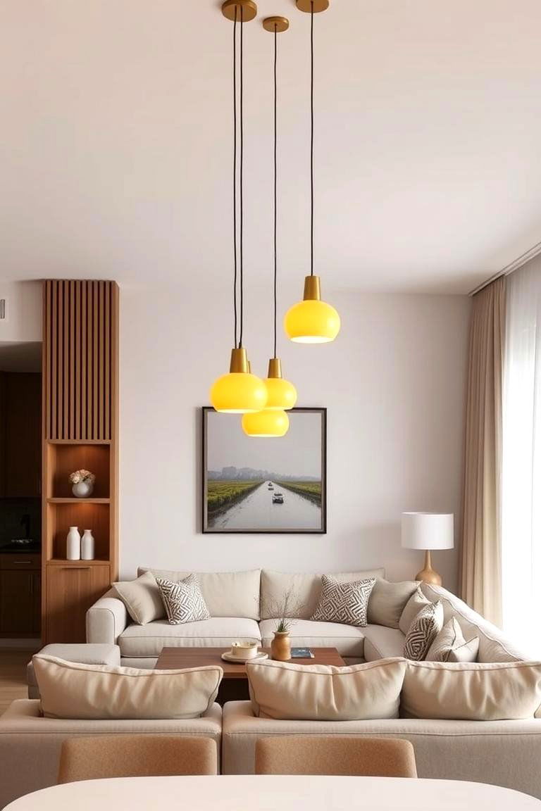 Soft Yellow Lighting Fixtures - 24 Yellow Living Room Ideas