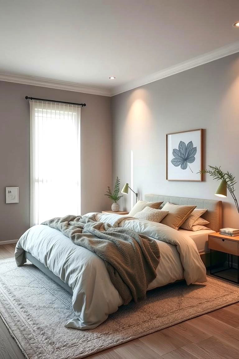 Soft and Serene - 24 Green and Grey Bedroom Ideas