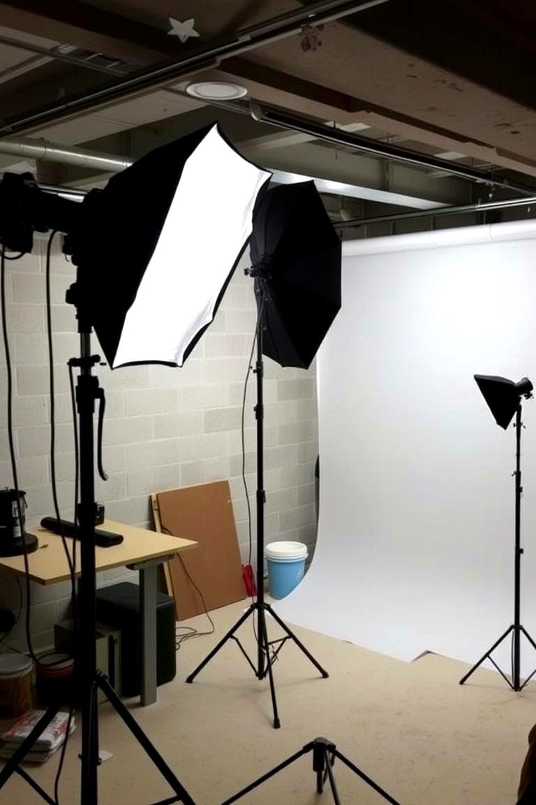 Softbox Lighting for Photography or Workspaces - 24 Basement Lighting Ideas