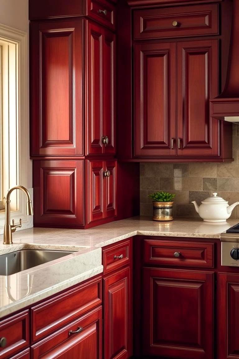 Softens the Look of Modern Kitchens - 24 Natural Cherry Kitchen Cabinets