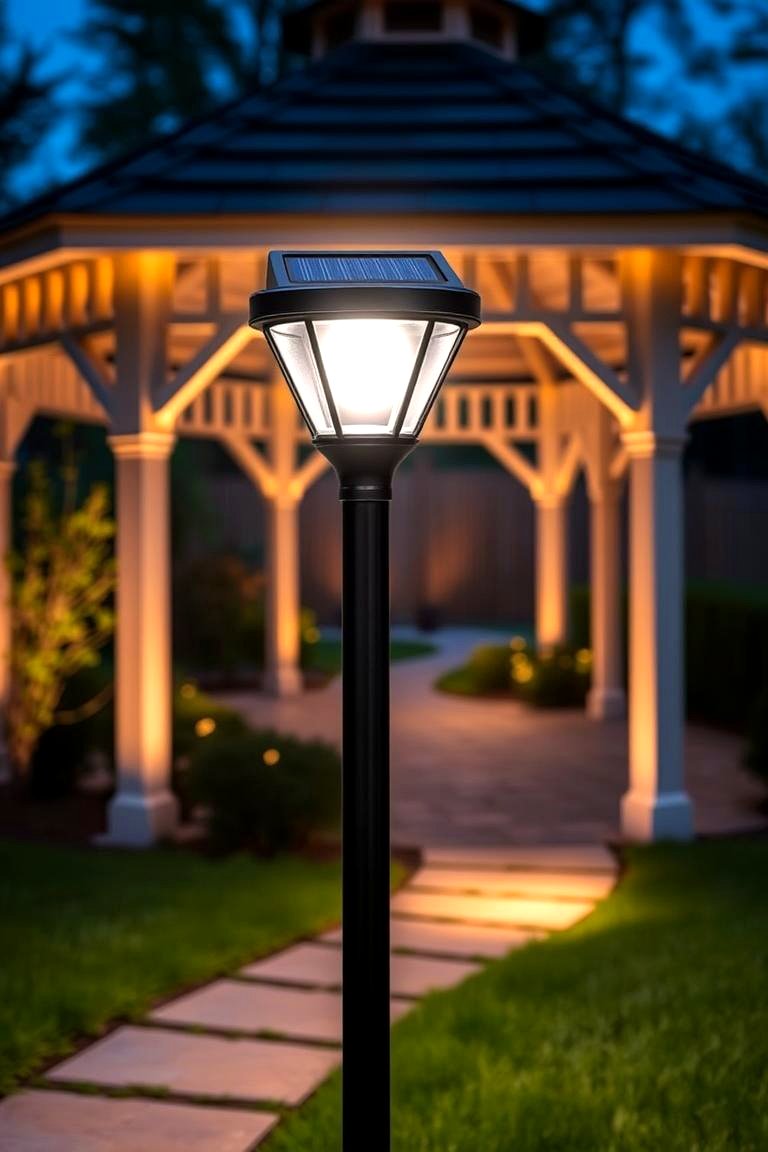 Solar Garden Lights for Eco Friendly Lighting - 24 Gazebo Lighting Ideas