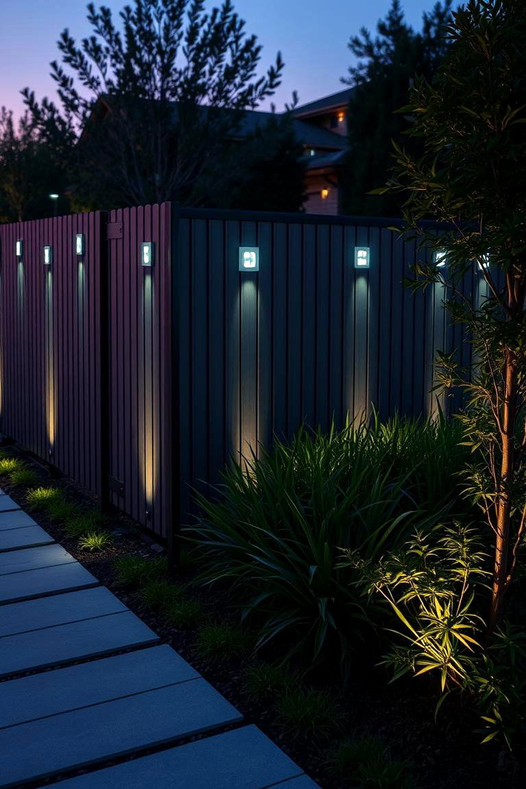 Solar Light Accents - 24 Decorative Fence Ideas