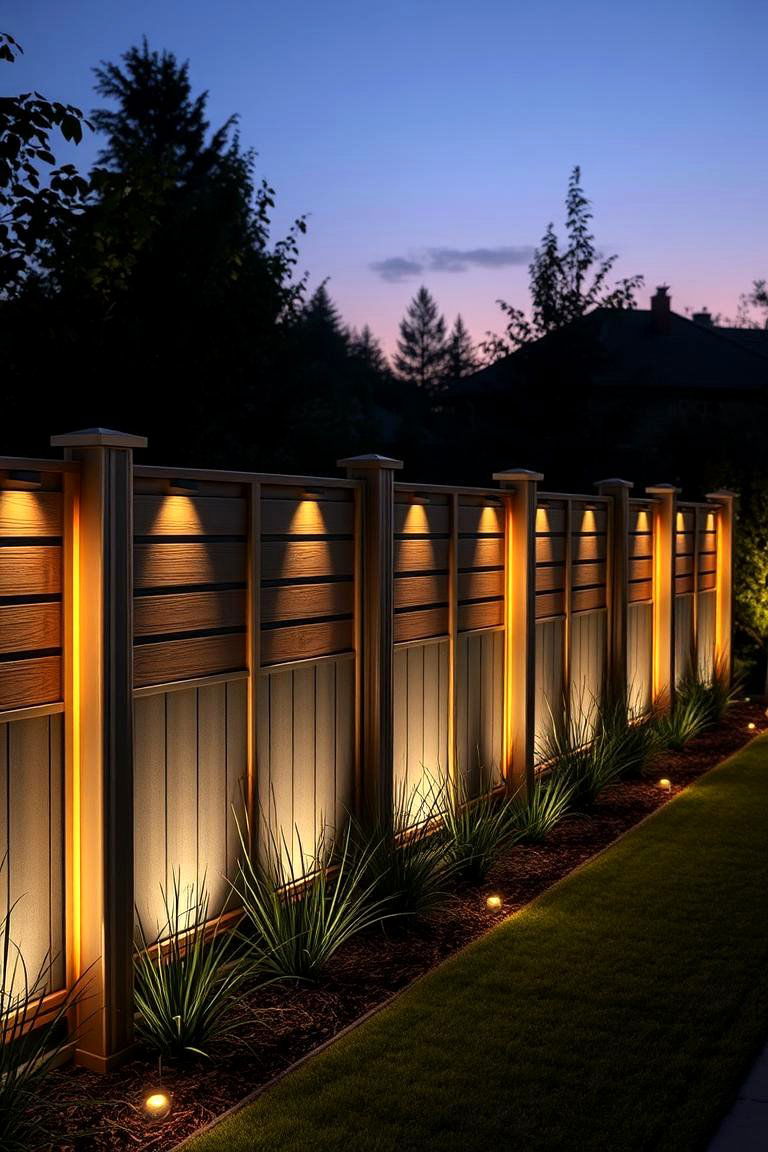 Solar Light Fence - 24 Vegetable Garden Fence Ideas