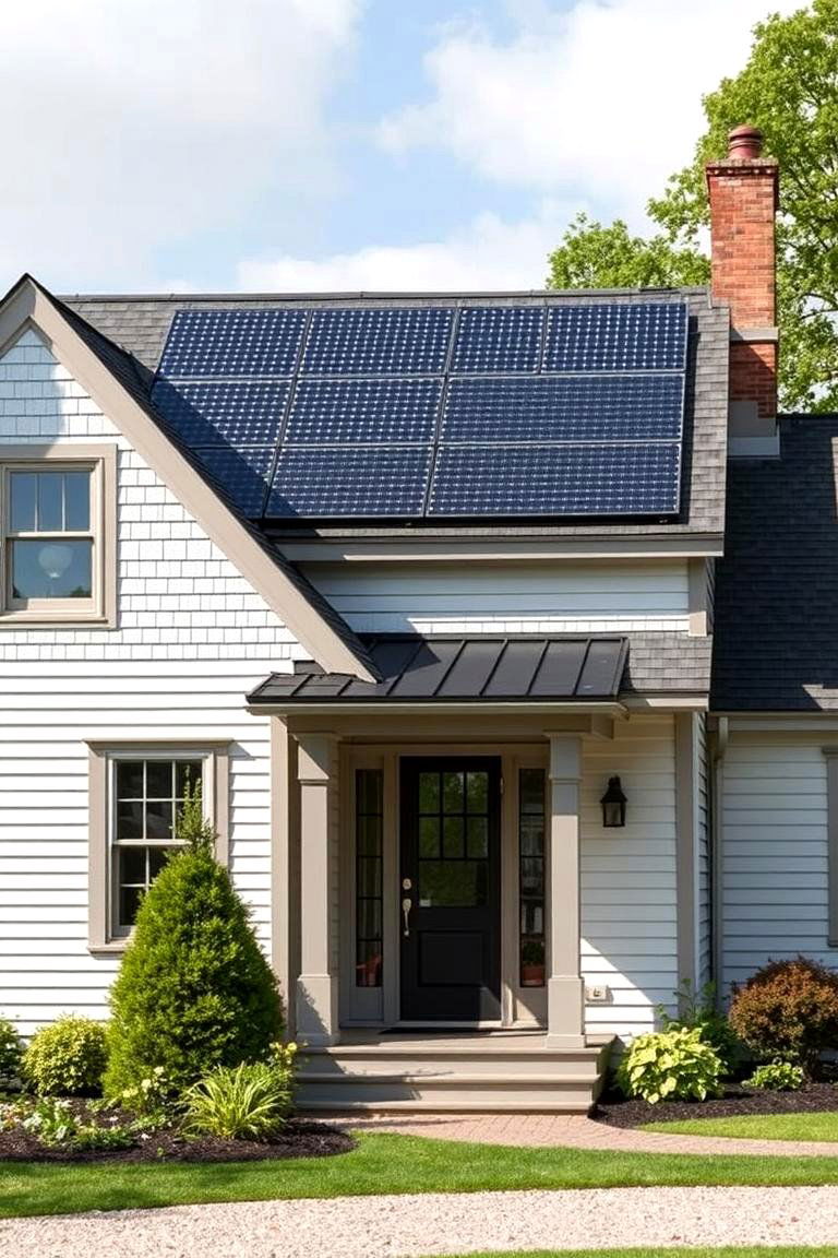 Solar Panels - 24 Modern Cape Cod House Ideas