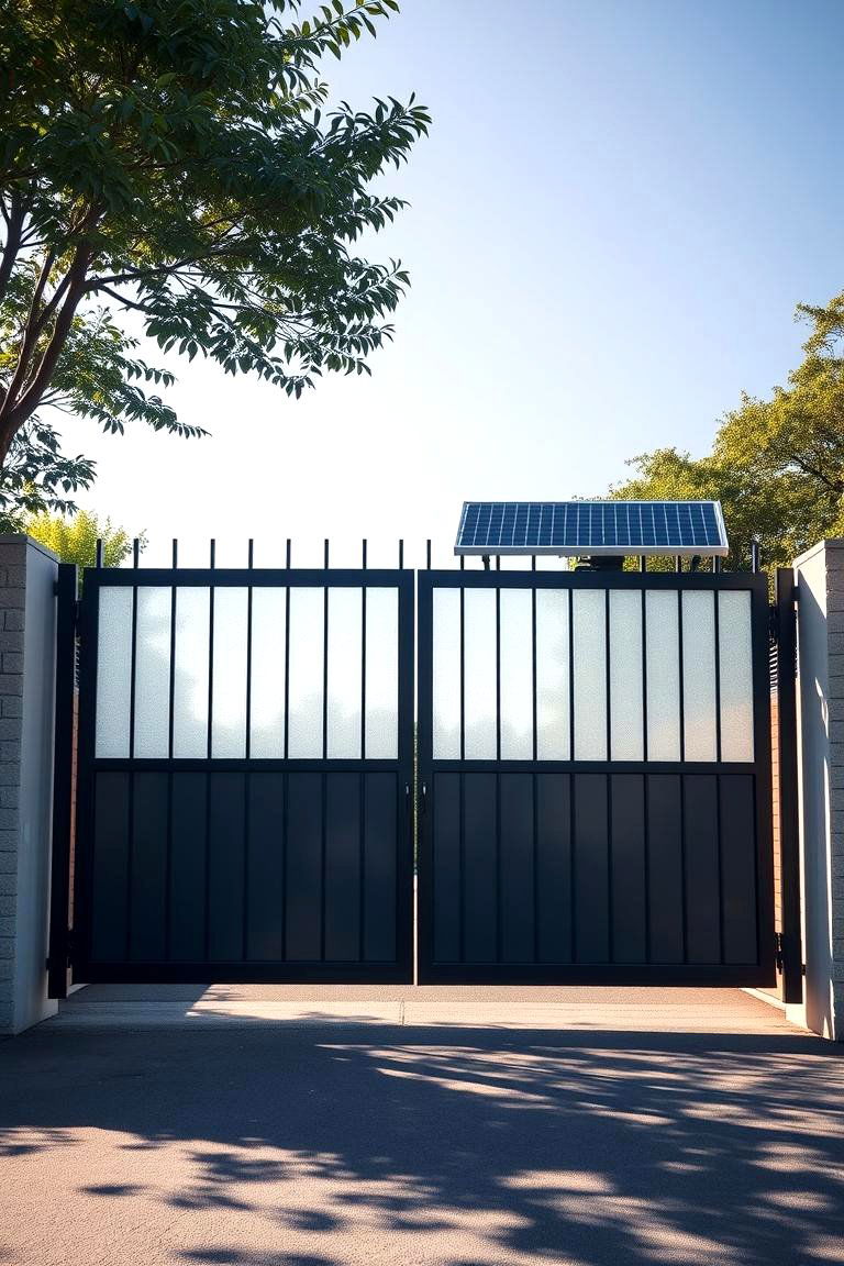 Solar Powered Automatic Gate - 24 Driveway Gate Ideas