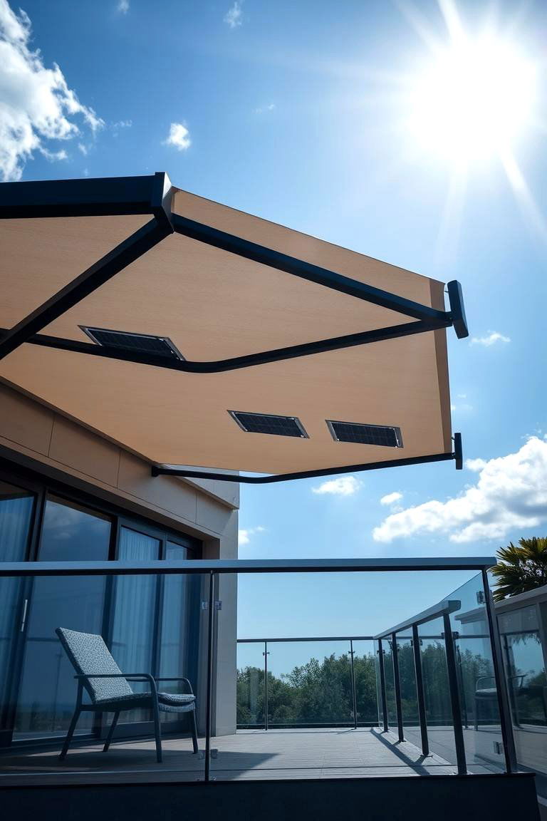 Solar Powered Awning - 24 Deck Awning Ideas