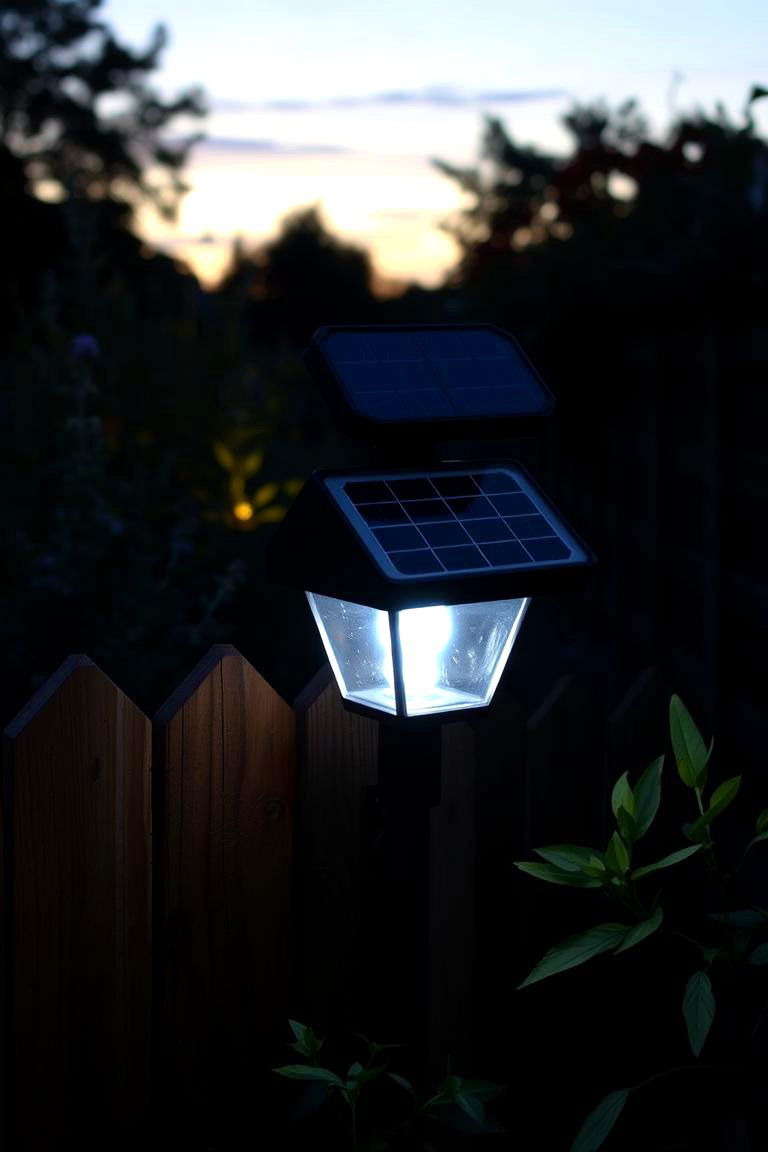 Solar Powered Fence Lights - 24 Fence Lighting Ideas
