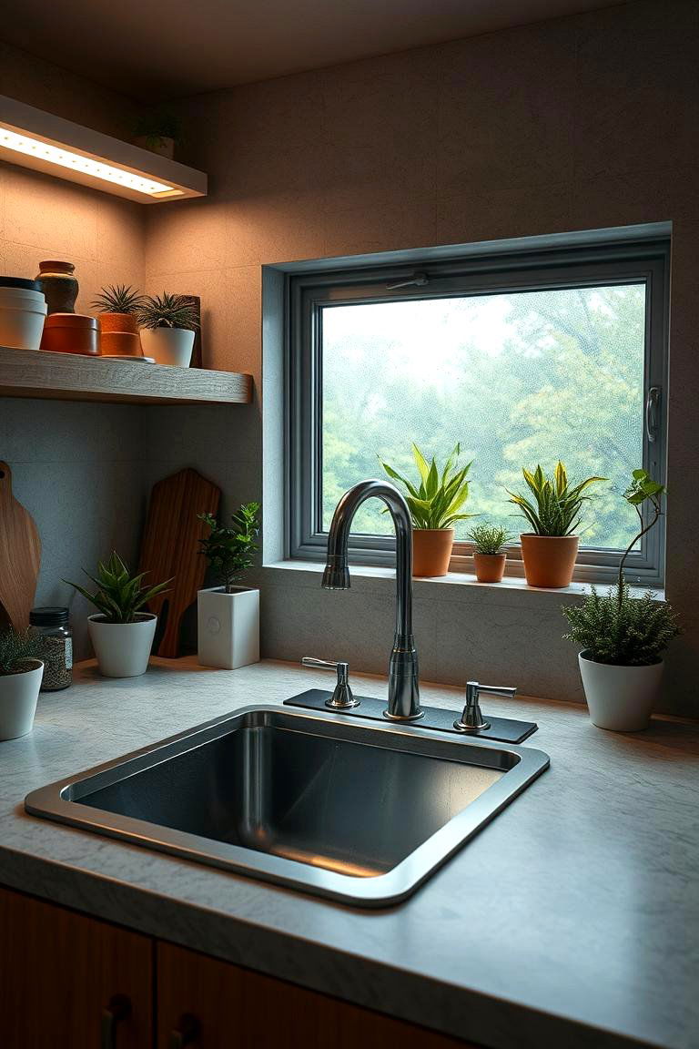 Solar Powered LED Bars - 24 Kitchen Sink Lighting Ideas