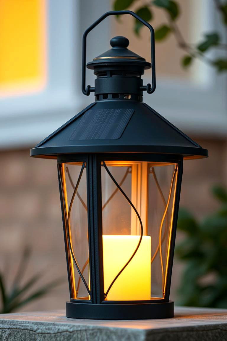 Solar Powered Lantern - 24 Lantern Centerpiece Ideas