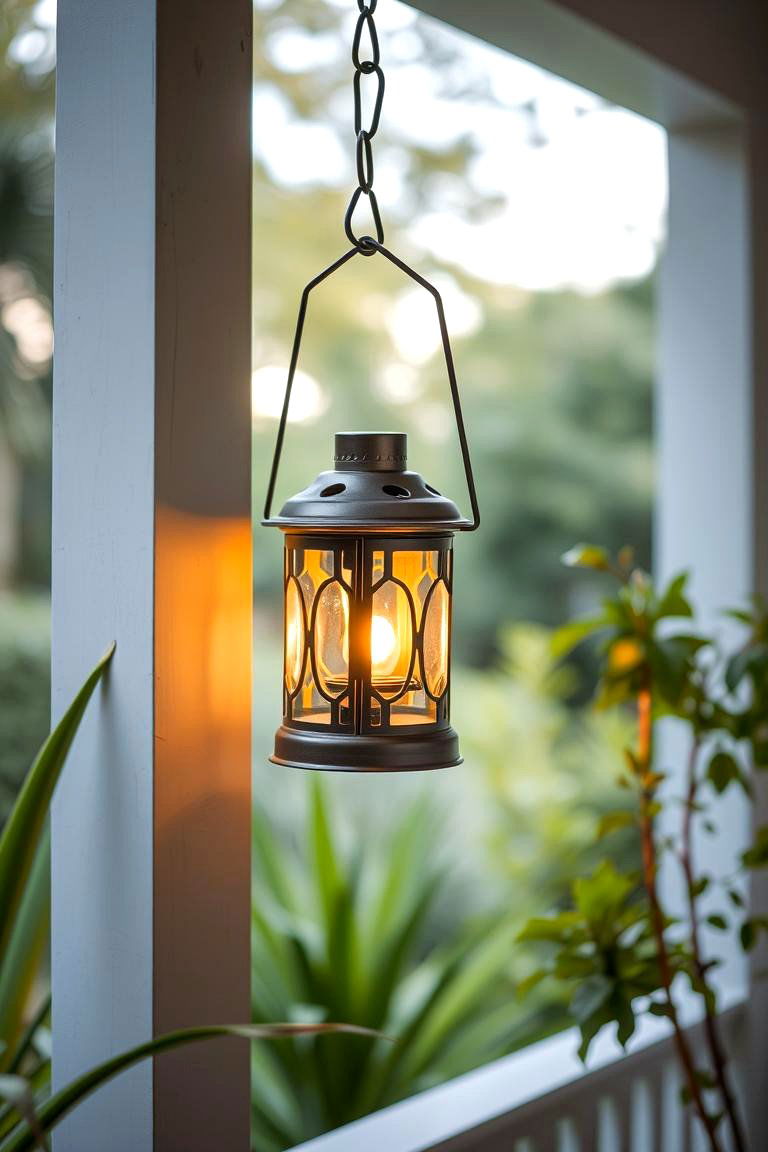 Solar Powered Lanterns - 24 Front Porch Lighting Ideas