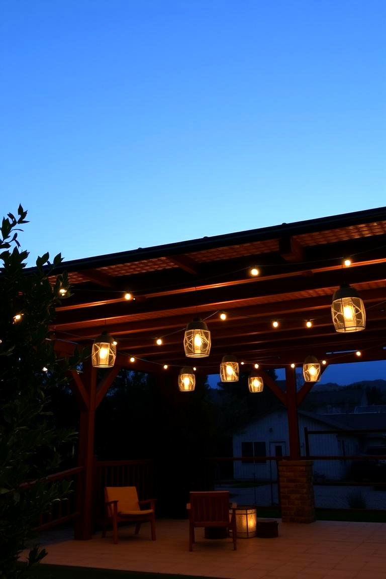 Solar Powered Lanterns - 24 Covered Patio Lighting Ideas