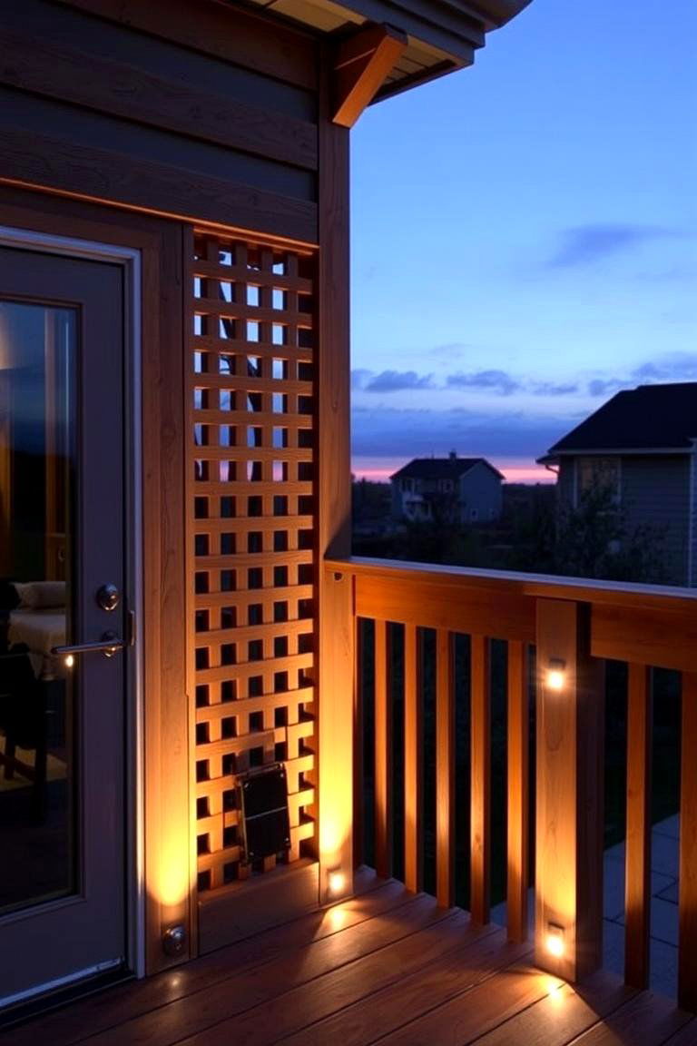 Solar Powered Lattice Accent - 24 Deck Lattice Ideas