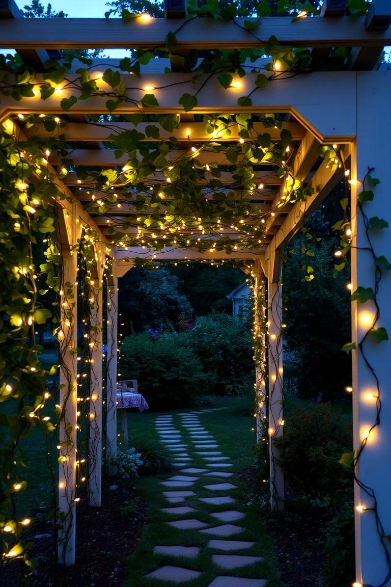 Solar Powered Lights for Eco Friendly Brilliance - 24 Pergola Lighting Ideas