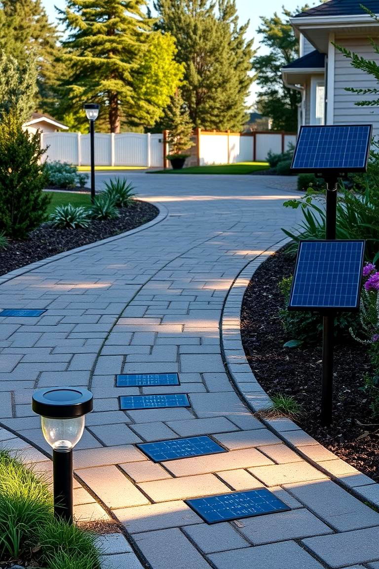Solar Powered Pathway - 24 driveway entrance ideas