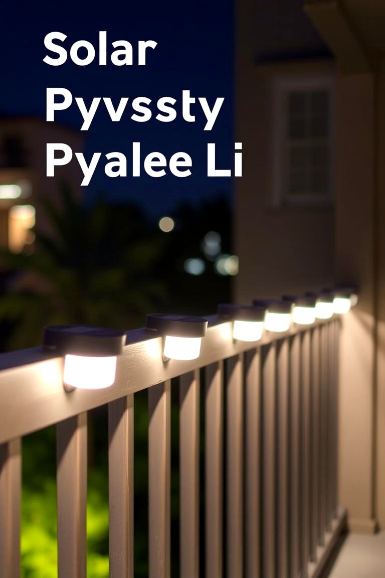 Solar Powered Privacy Lights - 24 Balcony Privacy Ideas