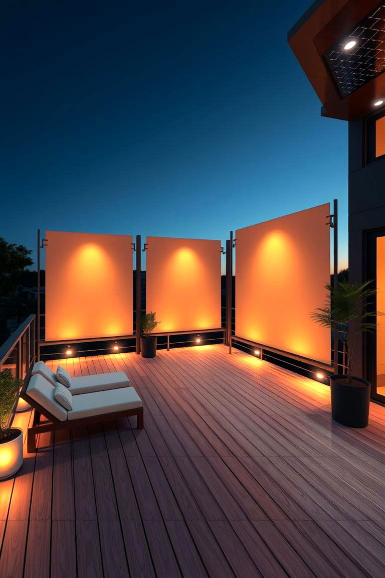 Solar Powered Privacy Panels - 24 Deck Privacy Ideas