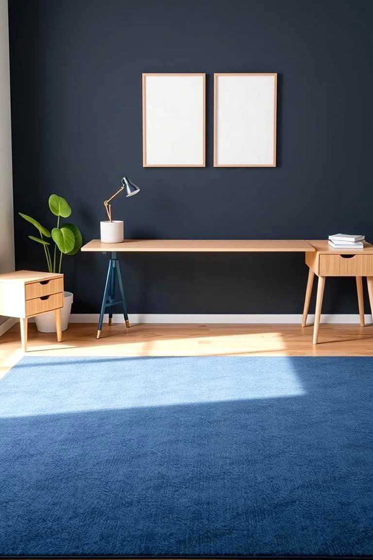 Solid Color Rug - 24 Office Rug Ideas
