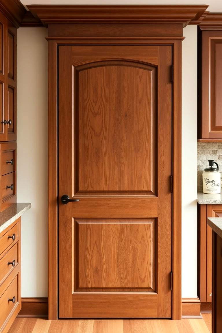 Solid Wood Door for a Traditional Feel - 24 Pantry Door Ideas