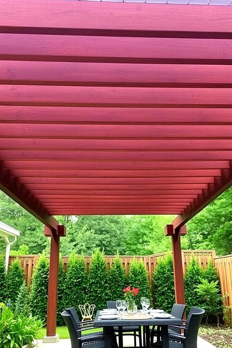 Solid Wood Roof - 24 Pergola Roof Ideas