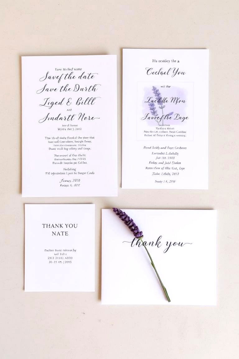 Soothing Lavender Scented Stationery - 24 Lavender Wedding Ideas