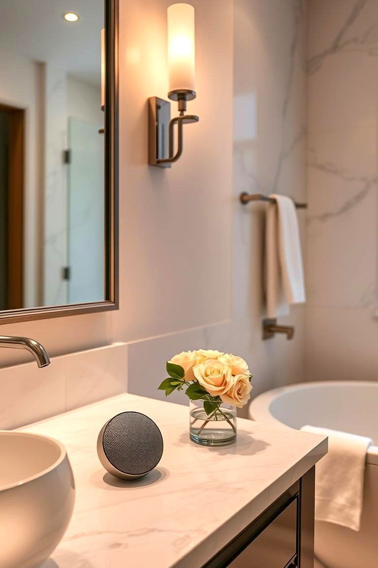 Soothing Music System - 24 Romantic Bathroom Ideas