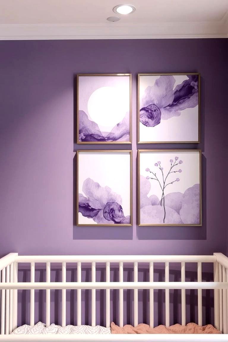 Soothing Purple Artwork - 24 Purple Nursery Ideas