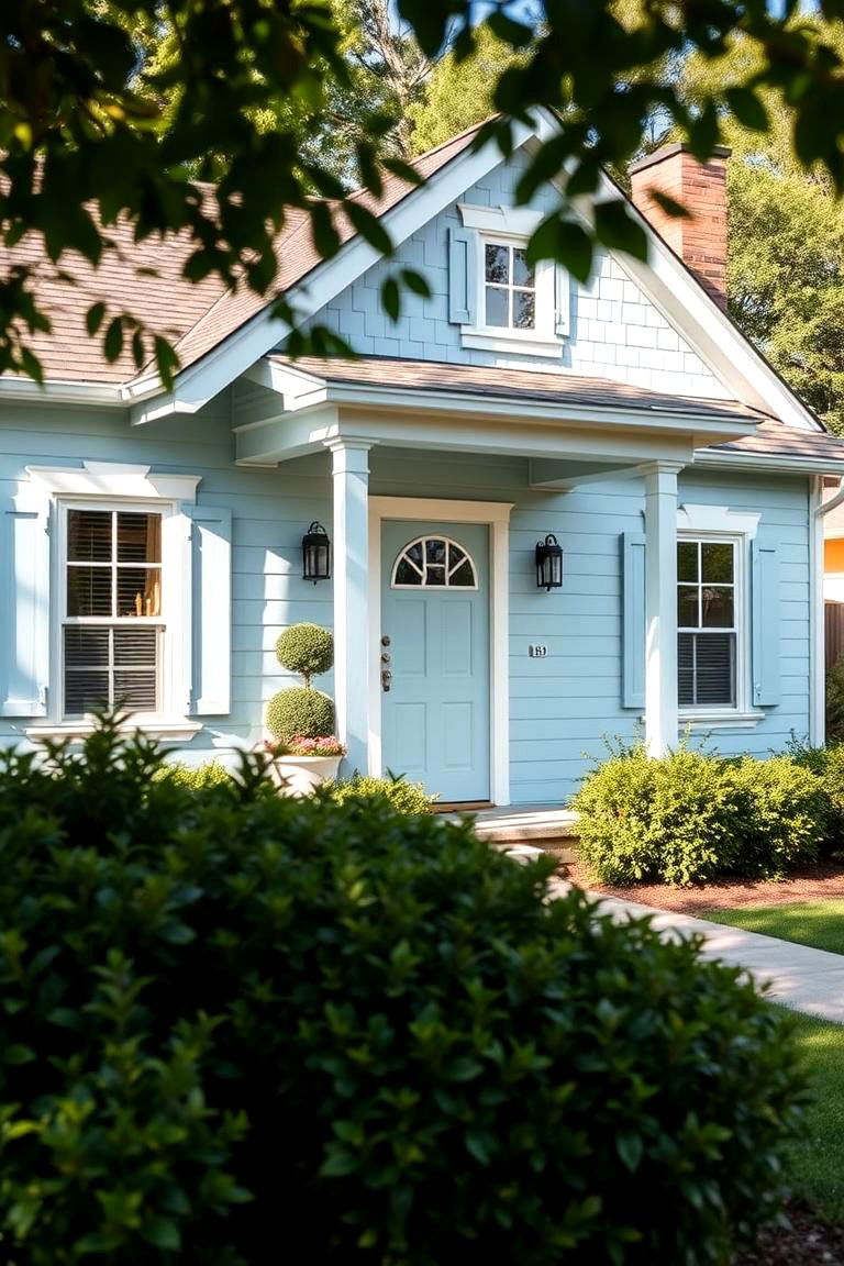 Soothing Sky Blue - 24 blue exterior house paint ideas