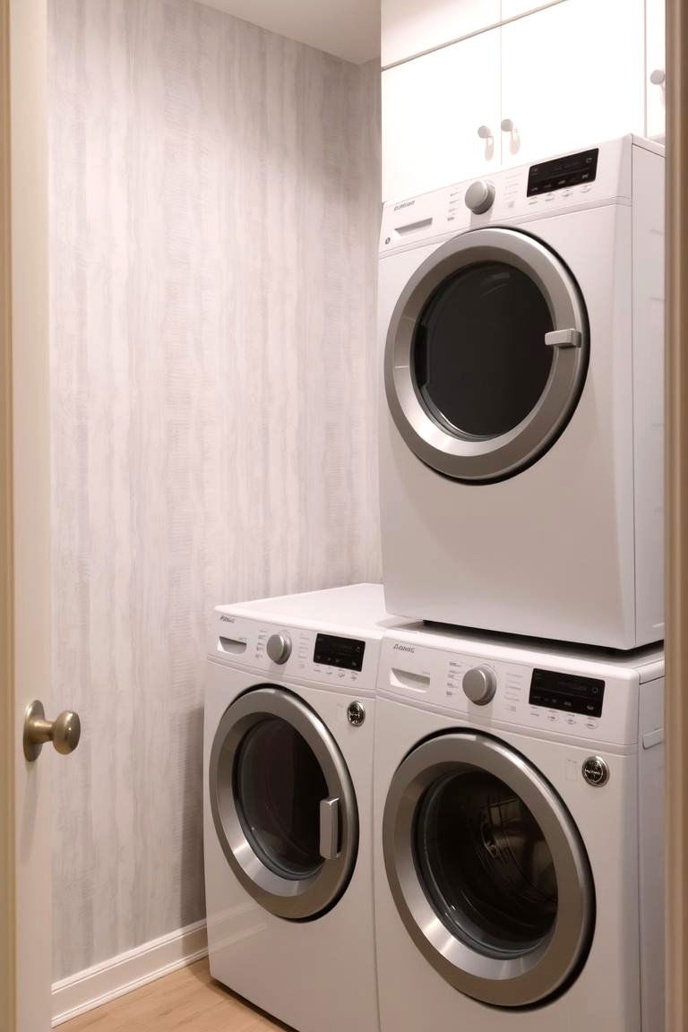 Soothing Solid Colors with Texture - 24 Laundry Room Wallpaper Ideas