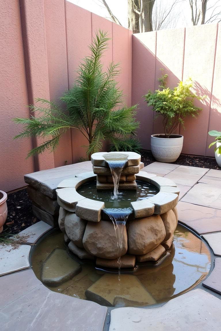 Soothing Sounds and Visual Barriers with Water Features - 24 Privacy Patio Ideas