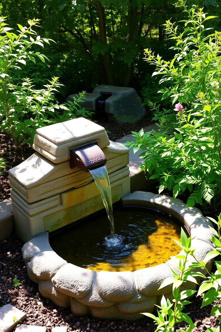 Soothing Water Feature - 24 Sensory Garden Ideas
