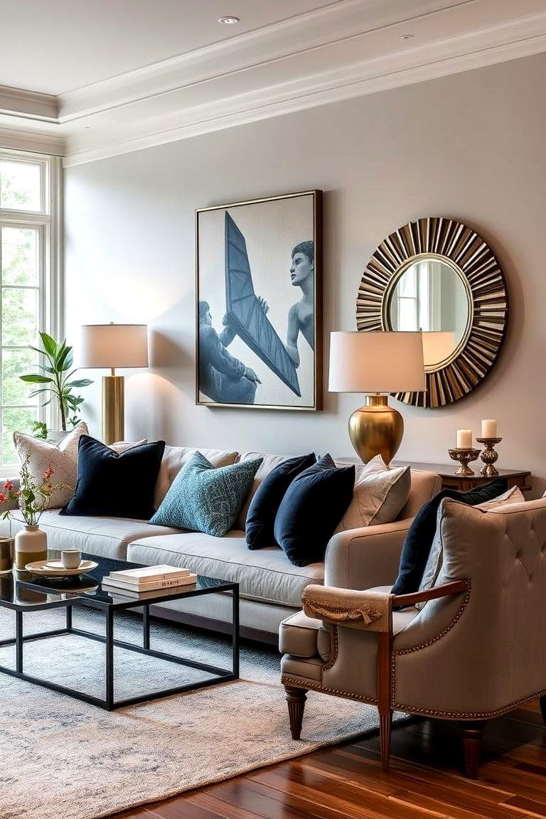Sophisticated Accent Pieces - 24 Black and Beige Living Room Ideas