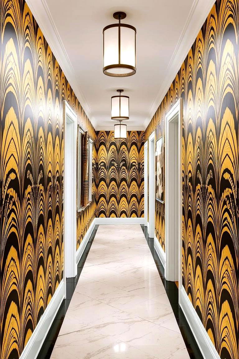 Sophisticated Art Deco Wallpaper - 24 Hallway Wallpaper Ideas