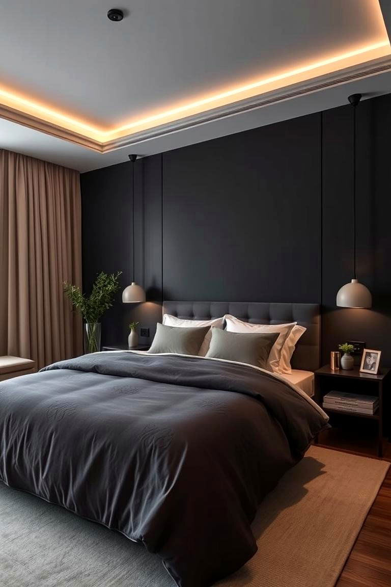 Sophisticated Black Bedroom Retreat - 24 Black Room Ideas