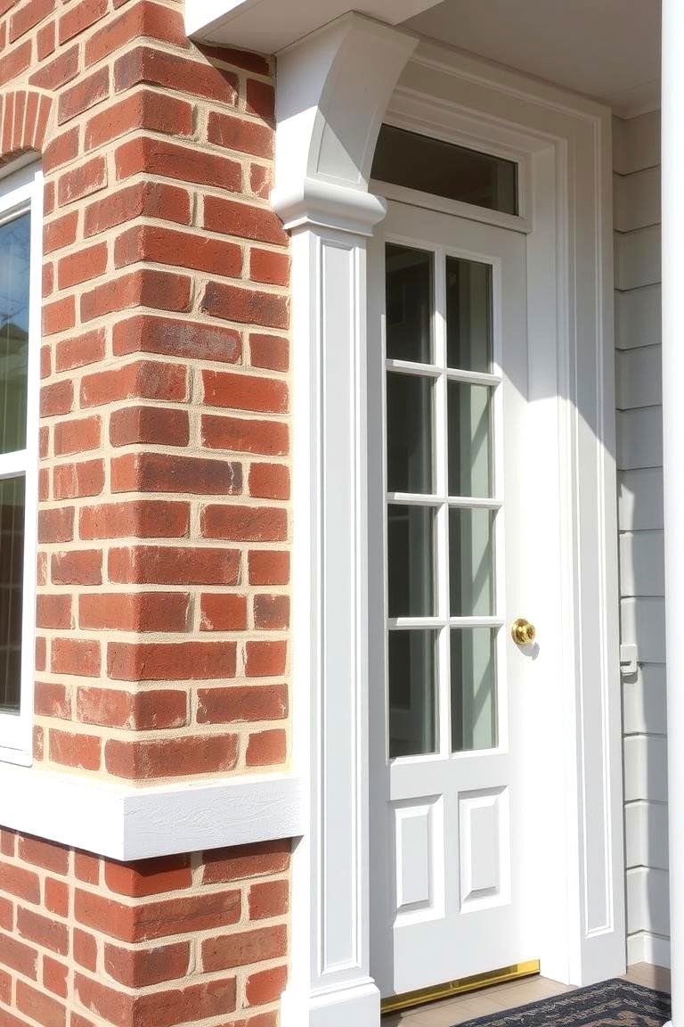 Sophisticated Brick with Antique White Siding - 24 Exterior Brick and Paint Color Combinations