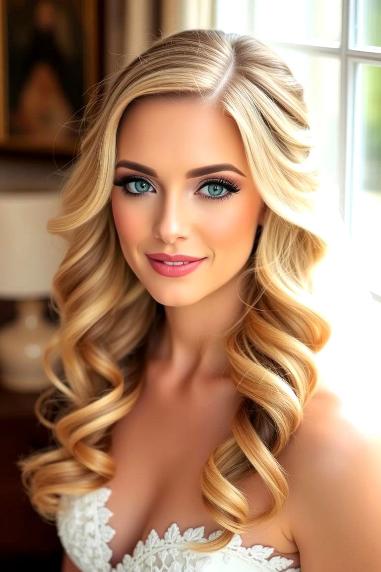 Sophisticated Bridal Hair and Makeup - 24 Glamorous Wedding Ideas