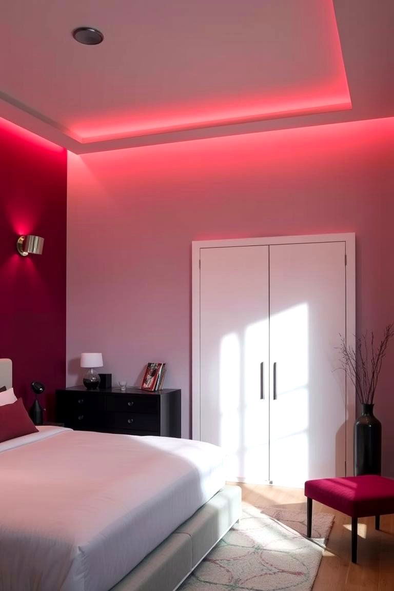 Sophisticated Burgundy Lighting - 24 Burgundy Bedroom Ideas