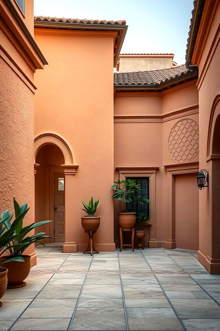 Sophisticated Courtyard Walls - 24 Mediterranean House Exterior Ideas