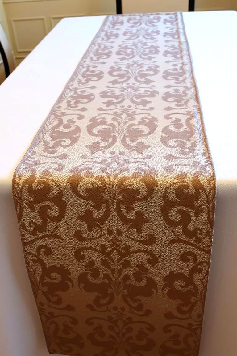 Sophisticated Damask Table Runner - 24 Table Runner Ideas