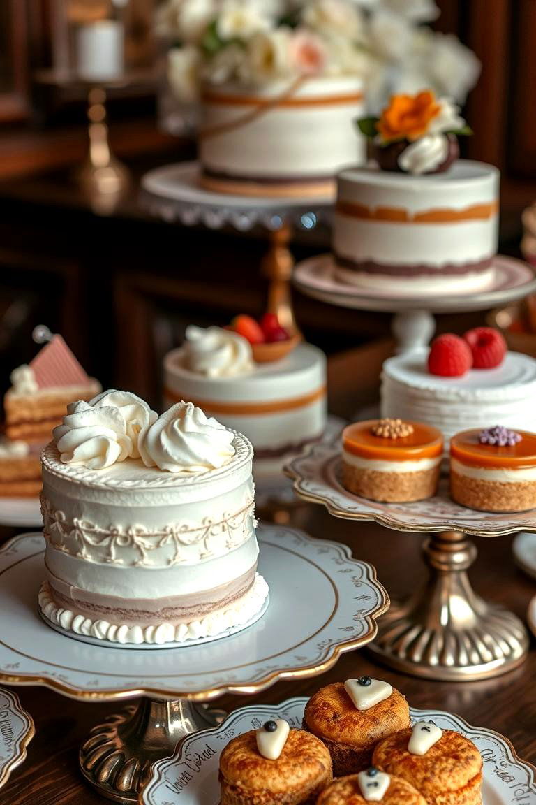 Sophisticated Dessert Display - 24 Bridgerton Wedding Ideas