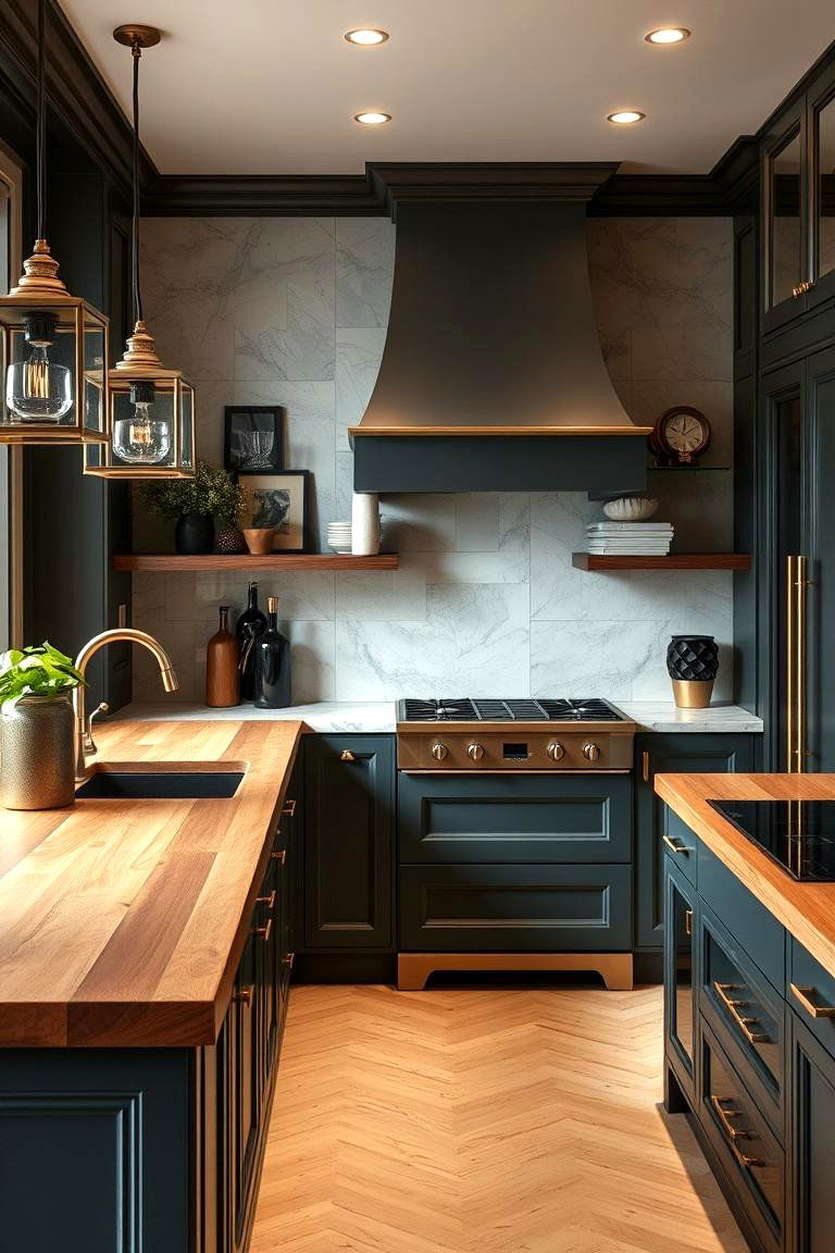 Sophisticated Finishes - 24 Kitchens With Butcher Block Countertops