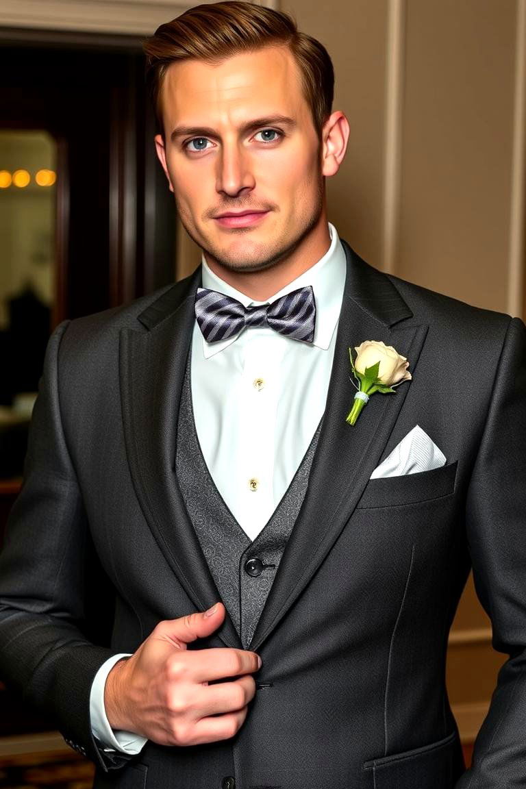 Sophisticated Groom Styling - 24 Great Gatsby Wedding Ideas