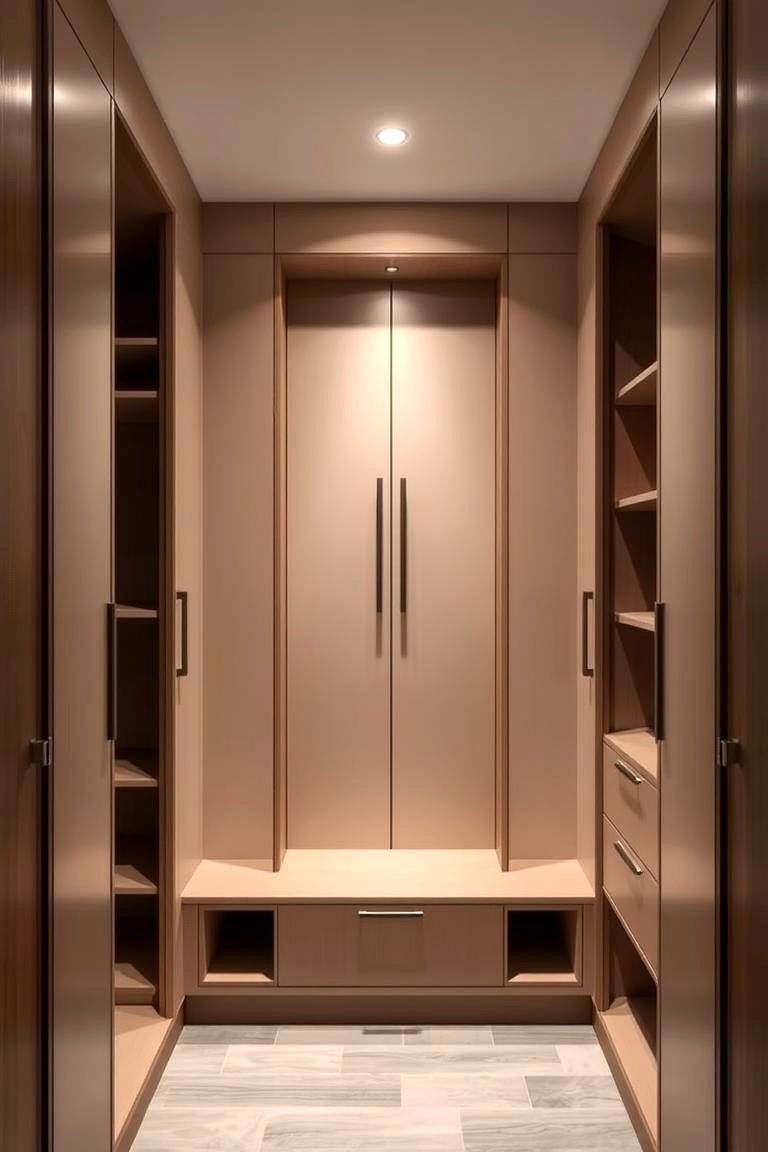 Sophisticated Hidden Coat Closet - 24 Coat Closet Ideas