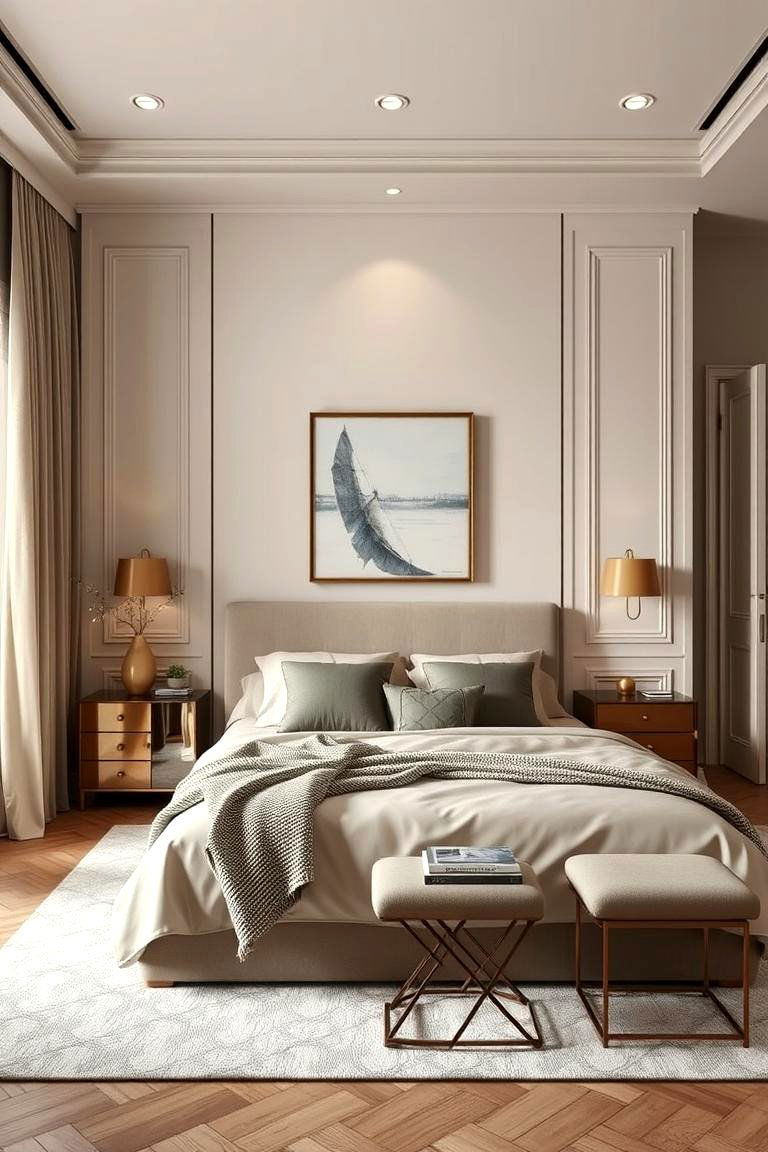 Sophisticated Khaki Palette - 24 Khaki Bedroom Ideas