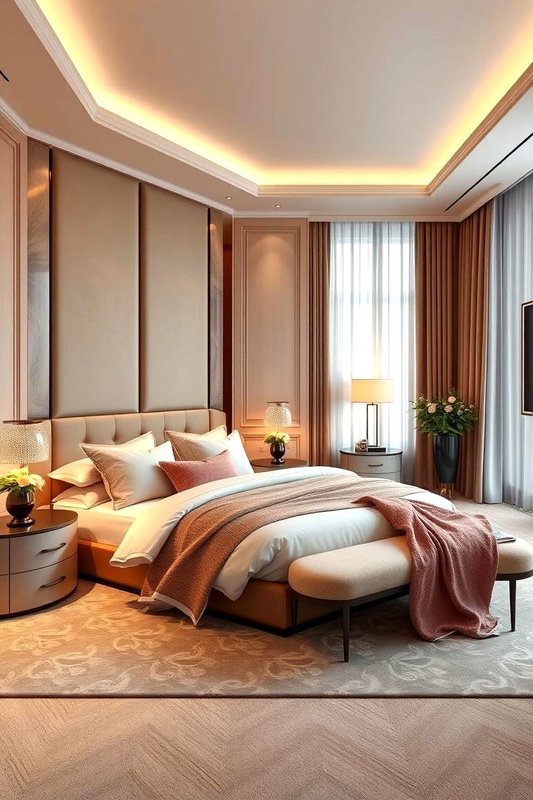 Sophisticated Luxury Setup - 24 L-shaped Bedroom Layout Ideas