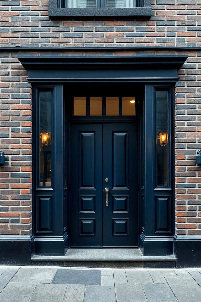 Sophisticated Navy Blue Options - 24 Exterior Brick Paint Color Ideas
