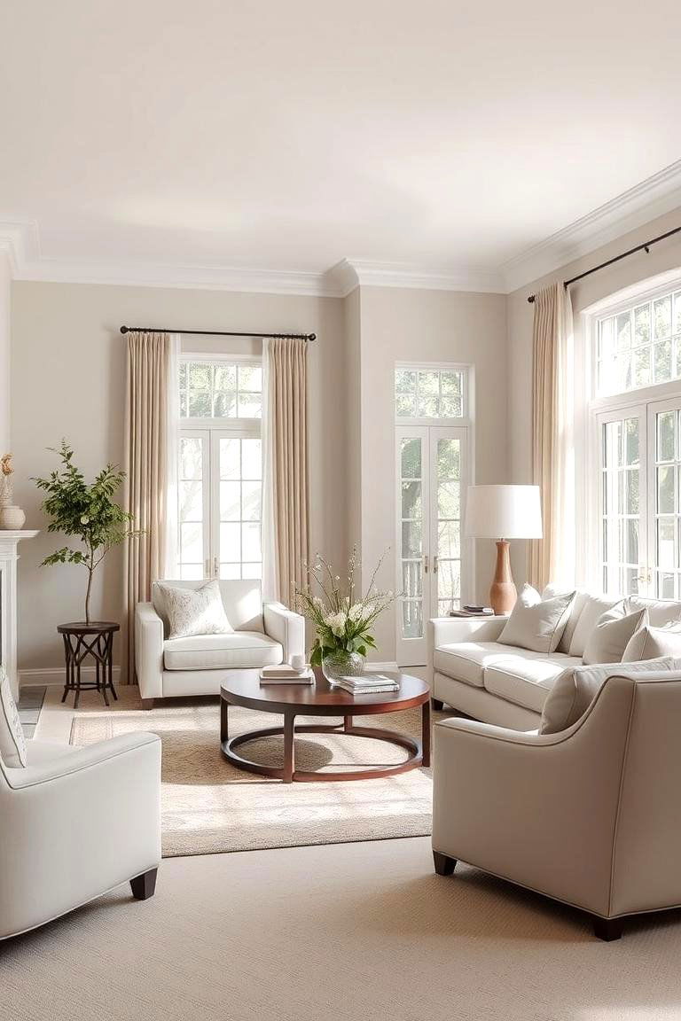 Sophisticated Neutral Palette - 24 Formal Living Room Ideas