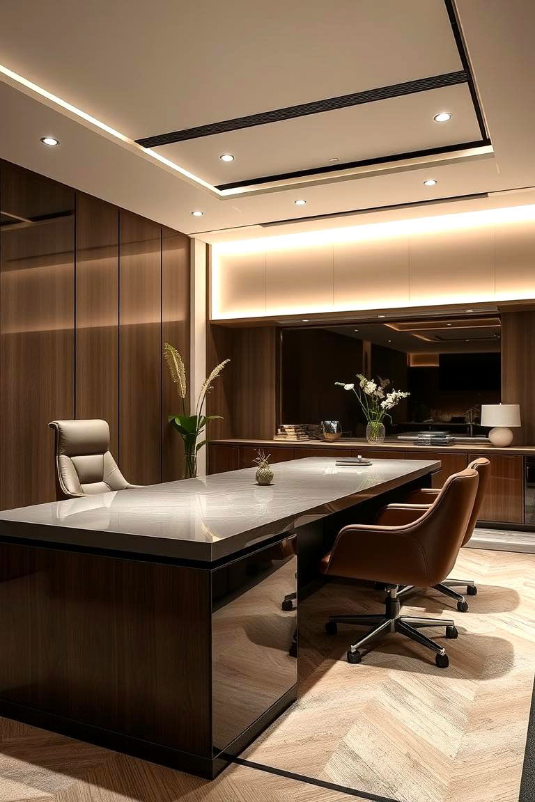 Sophisticated Office Setup - 24 Desk Decor Ideas