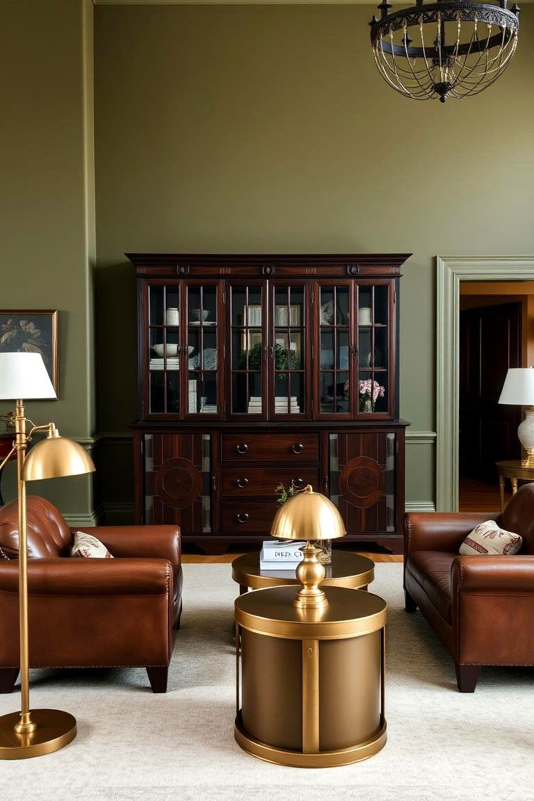 Sophisticated Olive Green - 24 Living Room Paint Colors