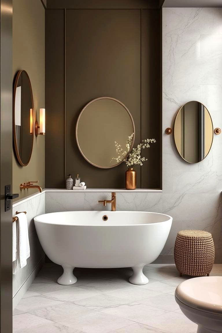 Sophisticated Olive Touch - 24 Olive Green Bathroom Ideas
